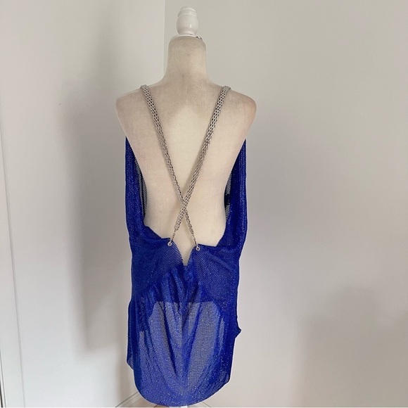 Bronx and Banco Xenia Wrap Dress in Blue & Indigo - Picture 4 of 7